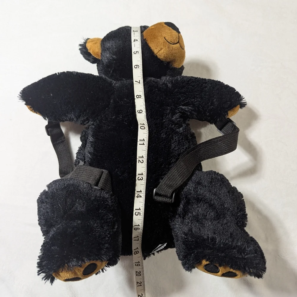 Unipak Kid's Black Bear Plush Backpack